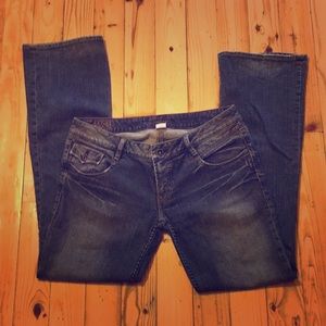 Silver Hipster Flare Jeans 32 NWOT